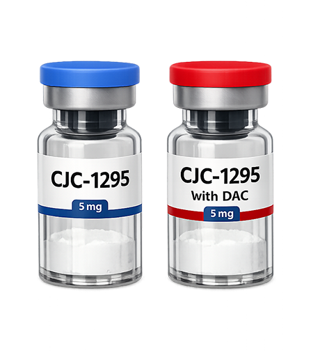 Ilustrație comparativă CJC-1295 cu DAC vs fără DAC