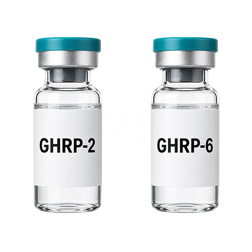 Ilustrație comparativă GHRP-2 vs GHRP-6