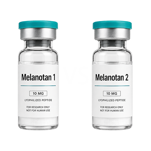 Ilustrație comparativă Melanotan 1 vs Melanotan 2